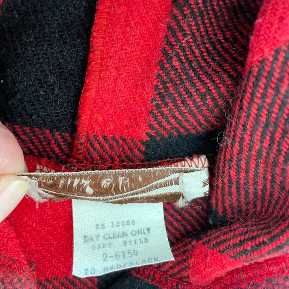 Vintage 70’s wool cropped Buffalo plaid pullover jacket - Picture 5 of 8